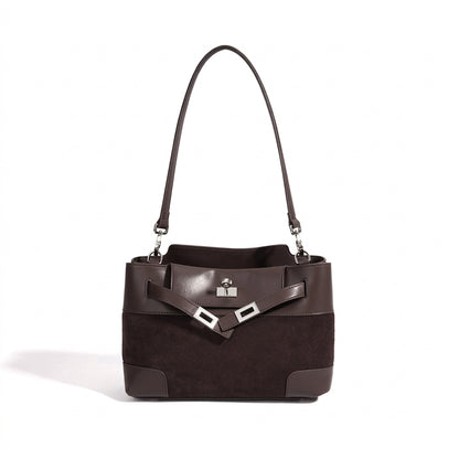 Geantă clutch lejeră din piele întoarsă naturală