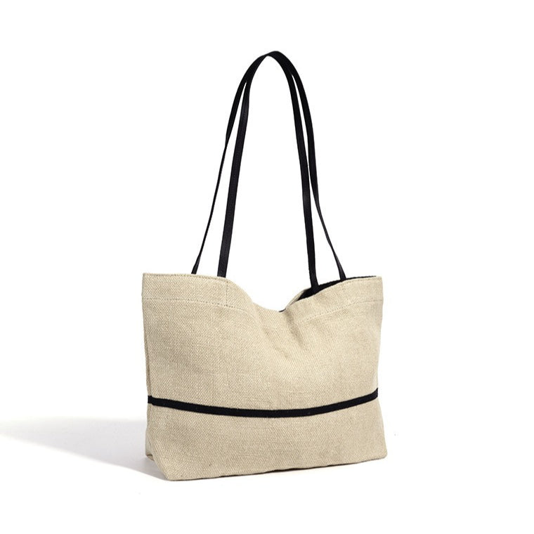 Minimalist Effortless Linen Tote Clutch Bag