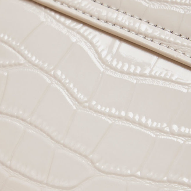 Minimalist Crocodile Pattern Handheld Genuine Leather Crossbody Bag