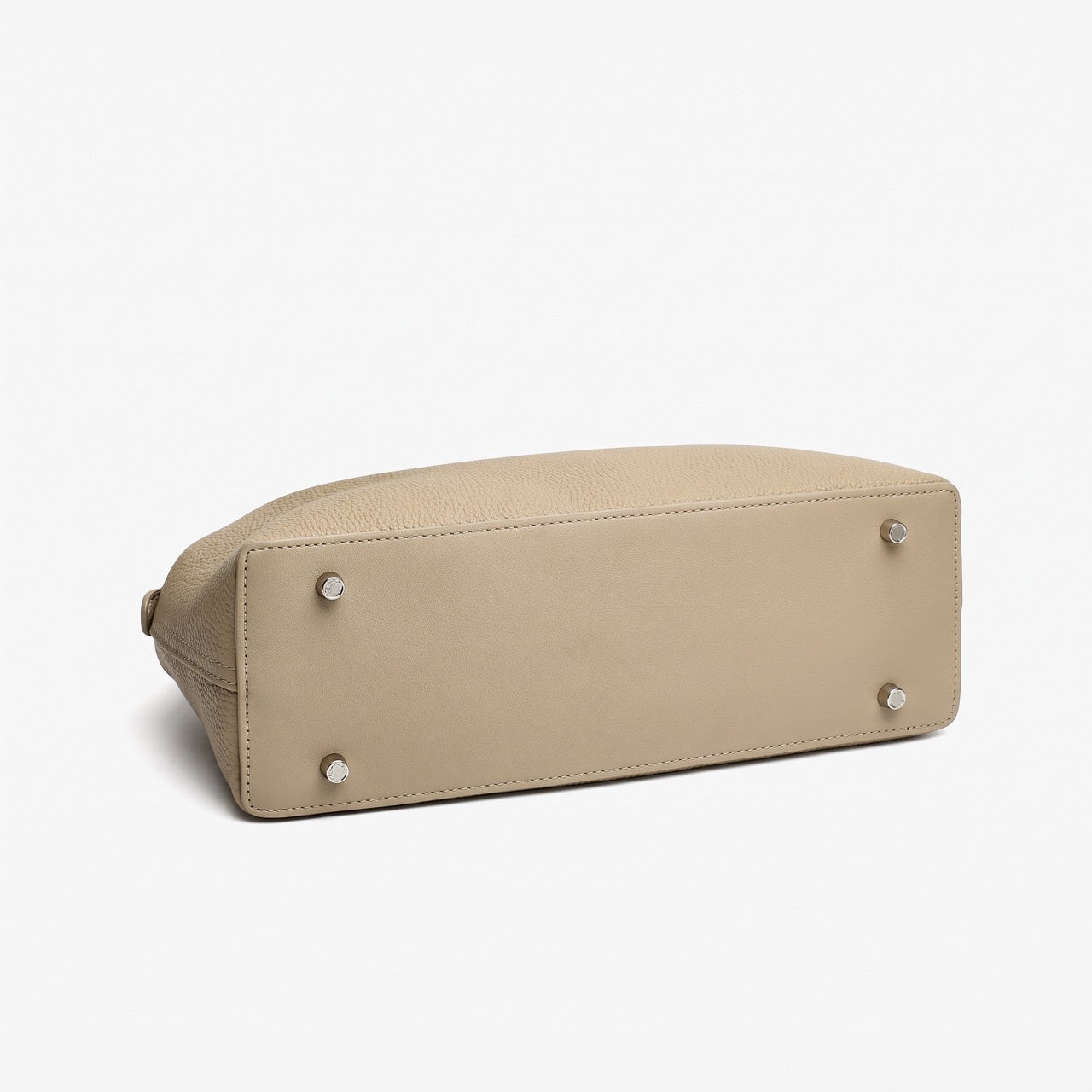 Slouchy Pebbled Genuine Leather Pillow Flip Clutch Bag