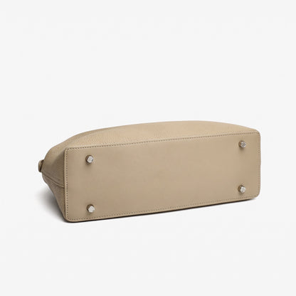 Slouchy Pebbled Genuine Leather Pillow Flip Clutch Bag