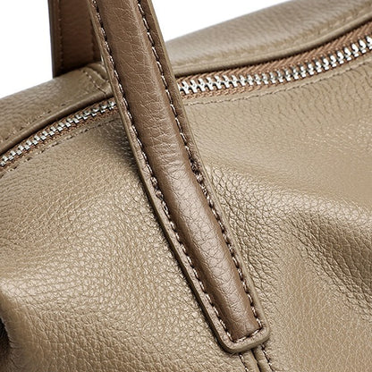 Supple Pebbled Texture Genuine Leather Pillow Clutch Bag