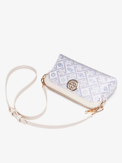 Ethereal Brocade Vegan Eco-Leather Clutch Bag
