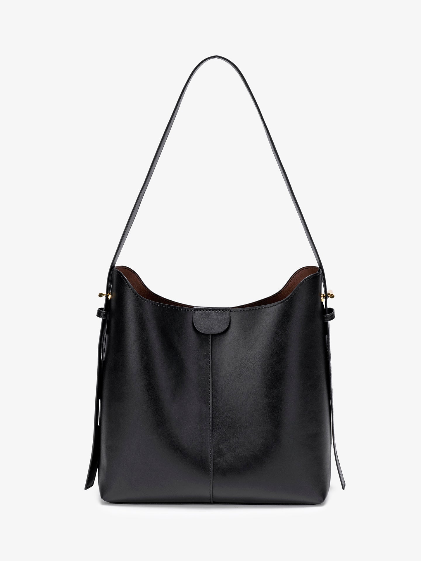 Classic Minimalist Vegan Eco-Leather Hobo Tote Clutch Bag