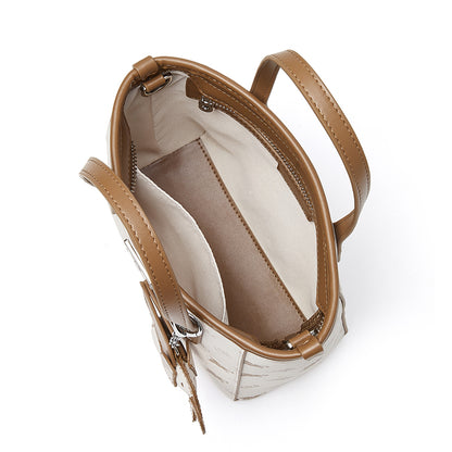 Borsa tote versatile a tracolla retrò con monogramma Flying Elephant e pendente