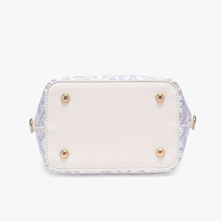 Serene Vegan Eco-Leather Mini Tote Bag with Detachable Mini Pouch