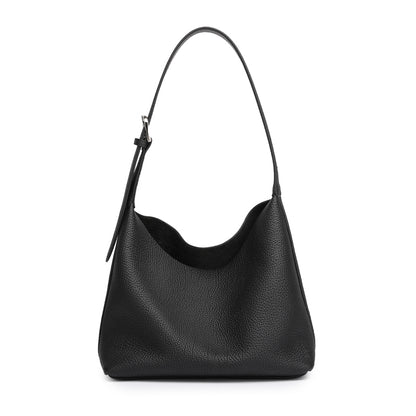 Borsa hobo a secchiello versatile in vera pelle con tracolla regolabile