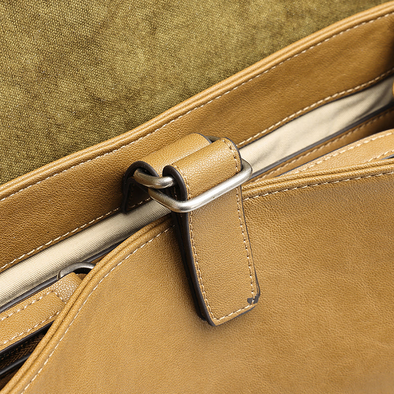Vintage Casual Genuine Leather Flap Backpack