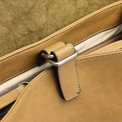 Vintage Casual Genuine Leather Flap Backpack