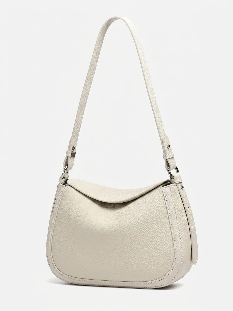 Graceful Genuine Leather Saddle Messenger Clutch Bag