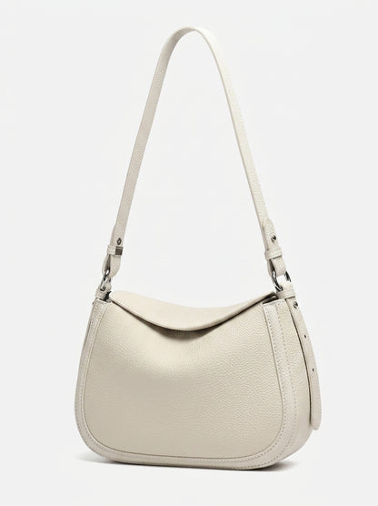 Graceful Genuine Leather Saddle Messenger Clutch Bag