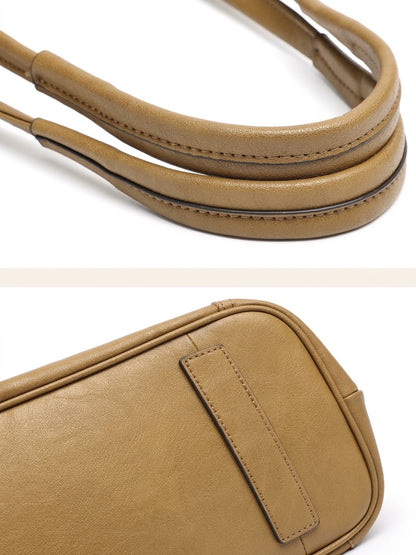 Artisanal Soft Genuine Leather Tote Clutch Bag
