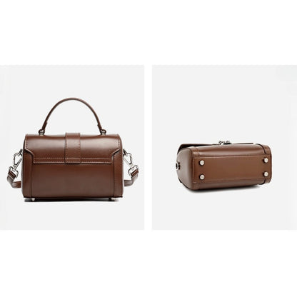 Chic Genuine Leather Cylinder Box Clutch Bag