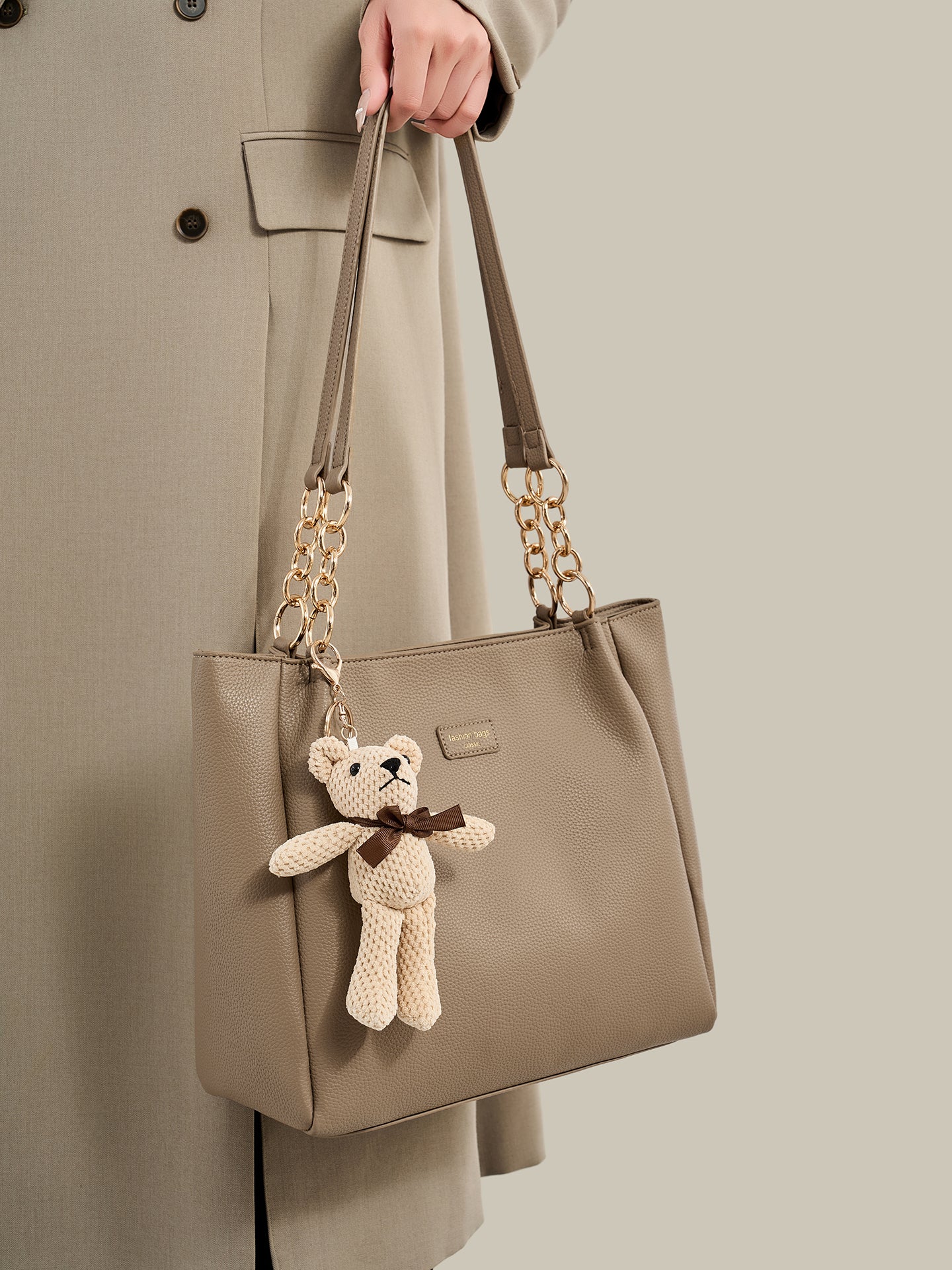Sophisticated Minimalist Pebbled Vegan Eco-Leather Tote Bag