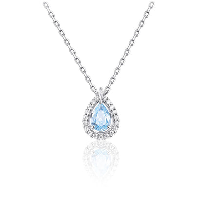 Ocean Blue Mermaid Tear Necklace