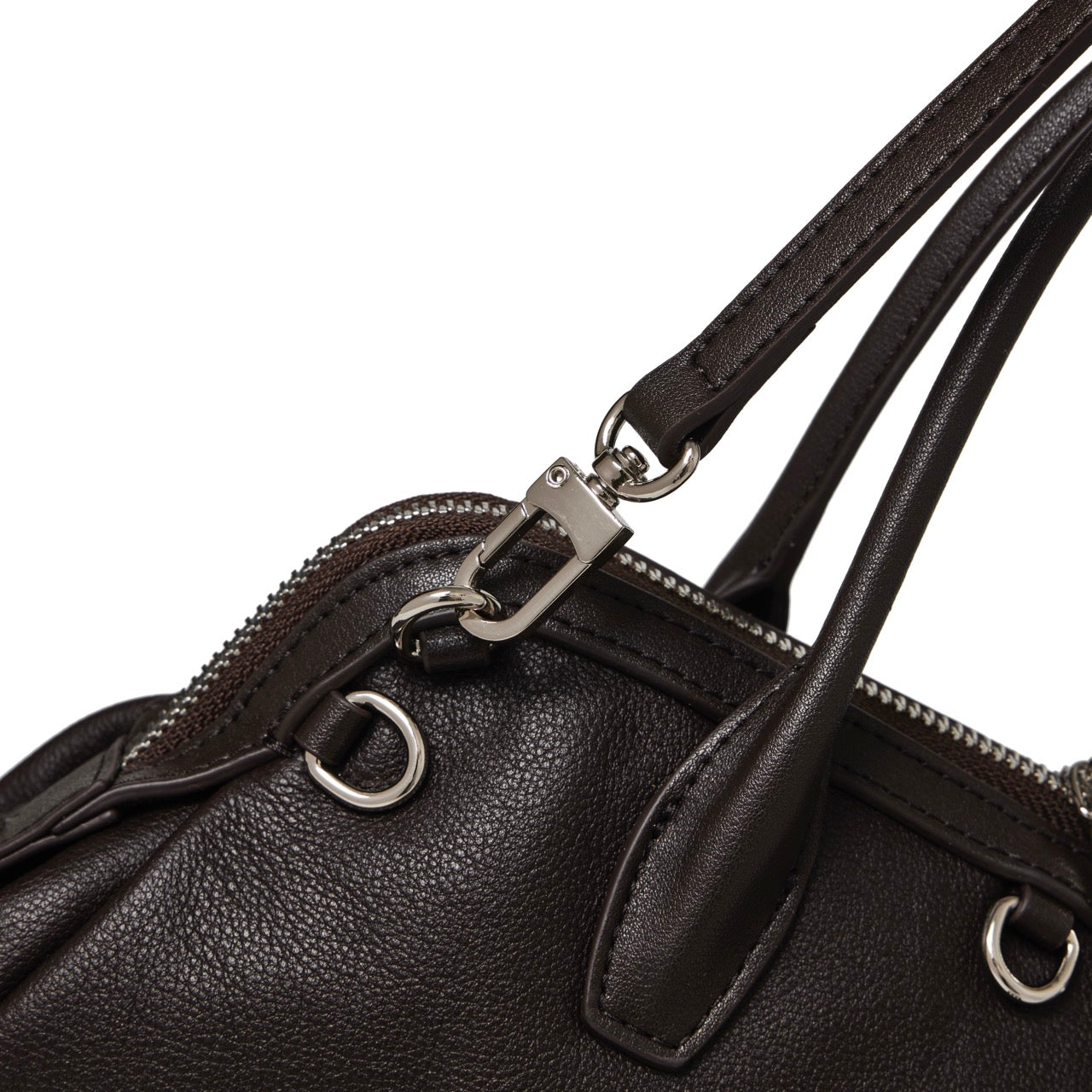 Sac pochette Boston en cuir véritable défini