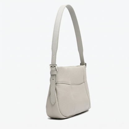 Effortless Genuine Leather Quilted Hobo Clutch Bag