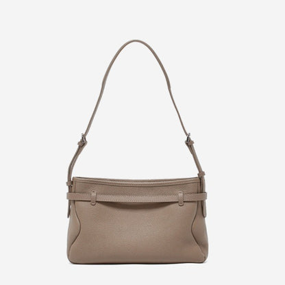 The Parisian Slouchy Genuine Leather Bag - Belted Pebble Leather Hobo
