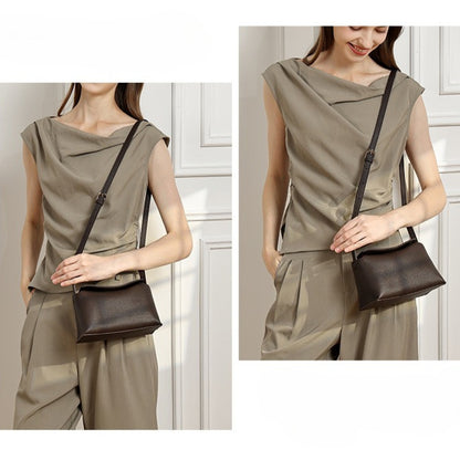 The Artisan Niche Genuine Leather Crossbody Bag with Hidden Magnetic Clasp