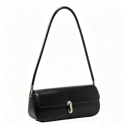 Sophisticated Vegan Eco-Leather Baguette Clutch Bag