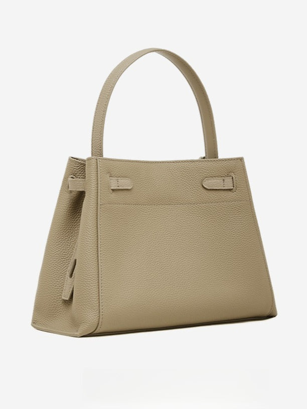 Sophisticated Kelly Genuine Leather Large Capacity Versatile Bucket Tote Bag