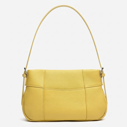 Effortless Genuine Leather Quilted Hobo Clutch Bag
