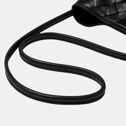 Handgefertigte gewebte Premium-weiche Echtleder-Schafsfell-Umhänge-Bucket Bag