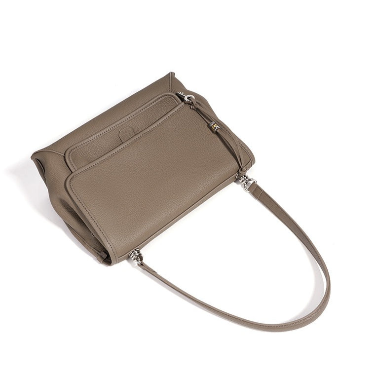 Slouchy Supple Genuine Leather Flap Messenger Clutch Bag