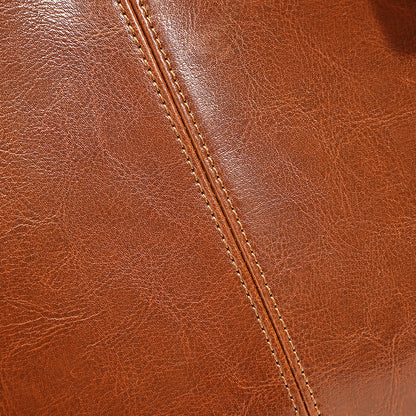 Classic Maillard Genuine Leather Large Capacity Tote Clutch Bag