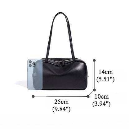 Minimalist Genuine Sheepskin Bowling Clutch Bag