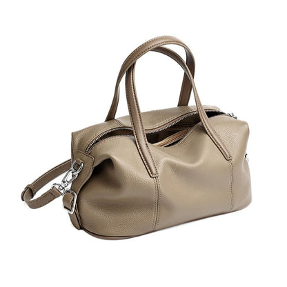 Supple Pebbled Texture Genuine Leather Pillow Clutch Bag