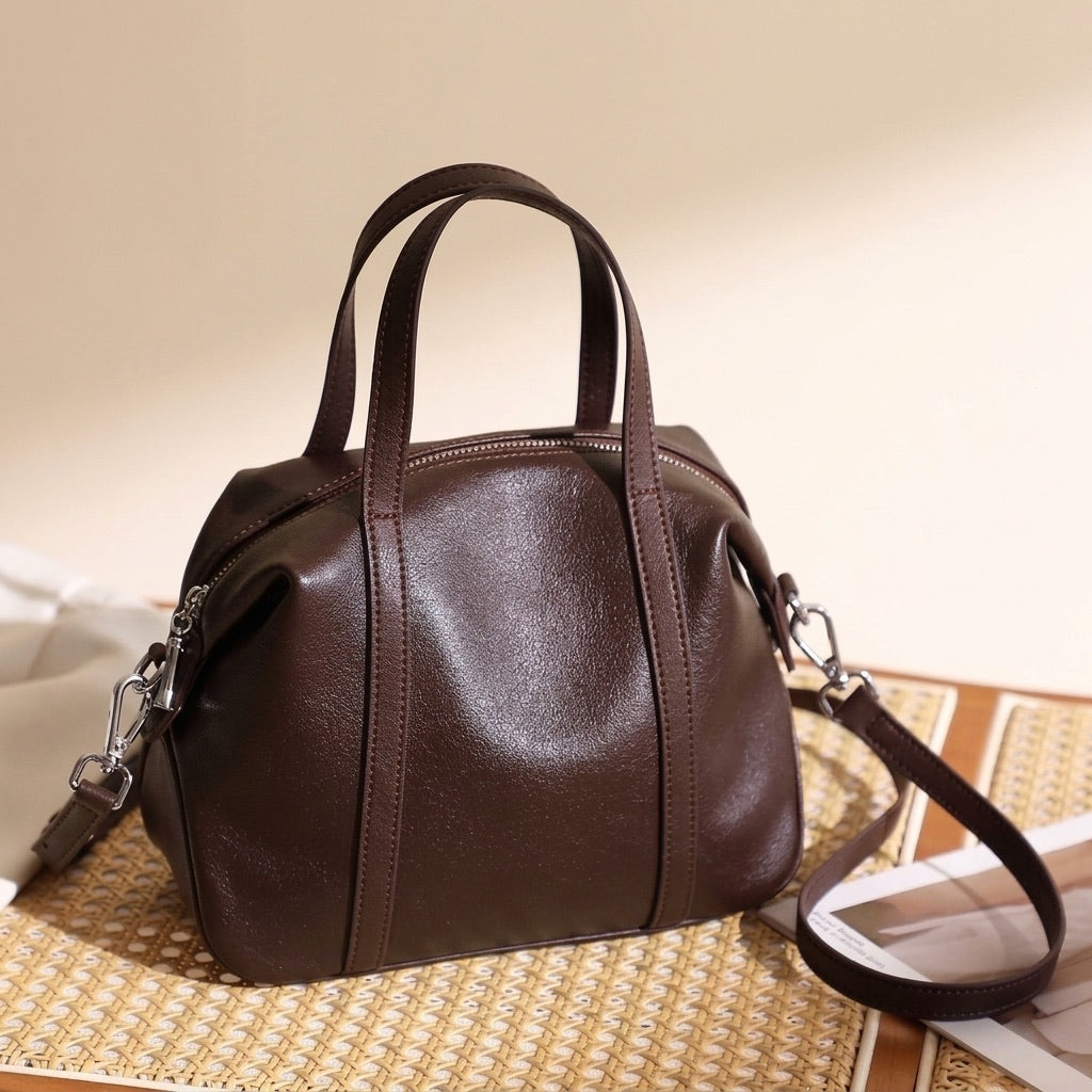 Women’s Genuine Leather Boston Pillow Bag