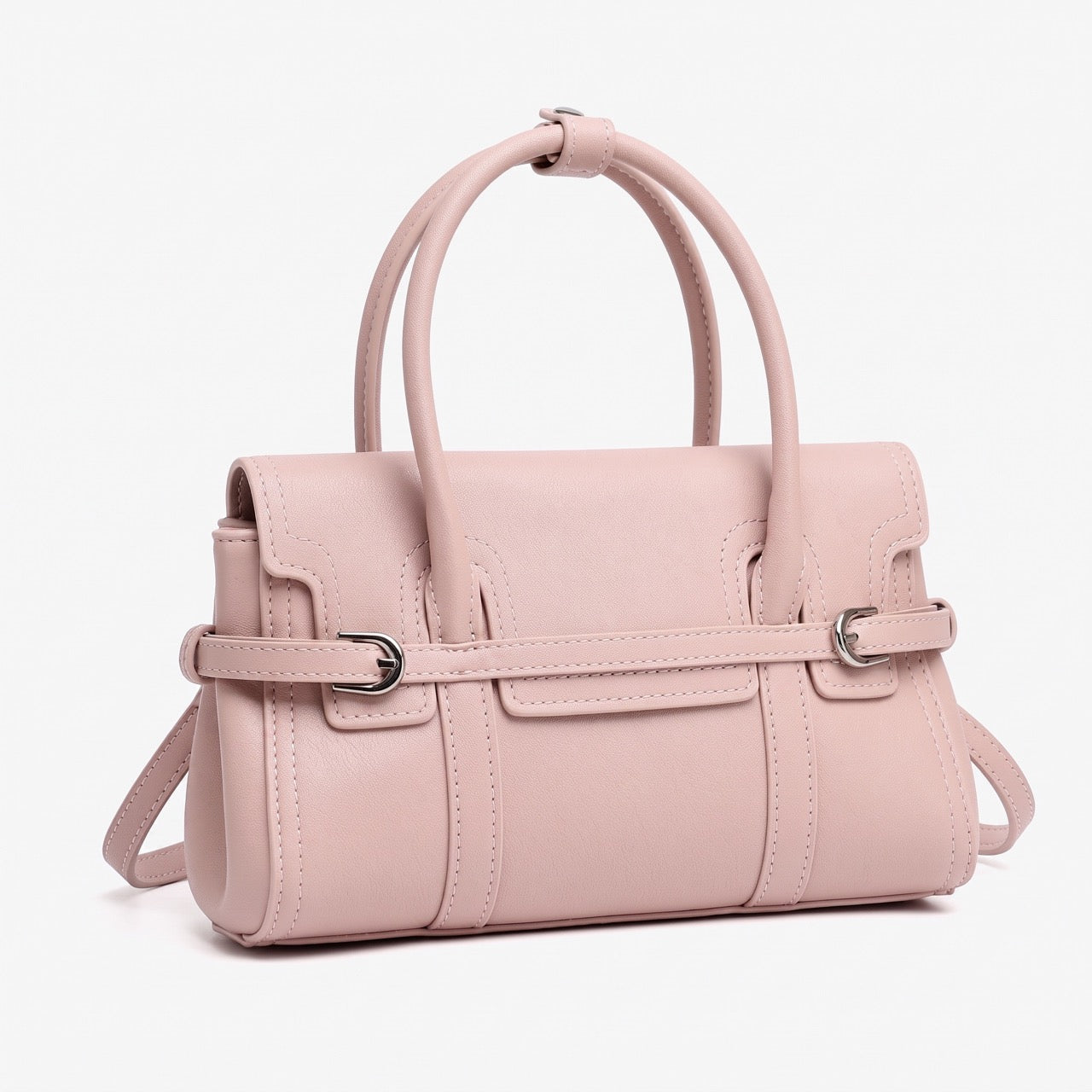 Sleek Genuine Leather Flap Satchel Clutch Bag