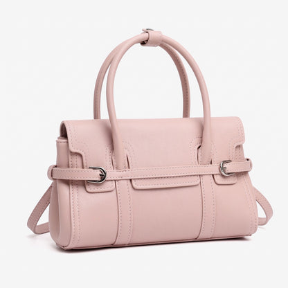 Sleek Genuine Leather Flap Satchel Clutch Bag