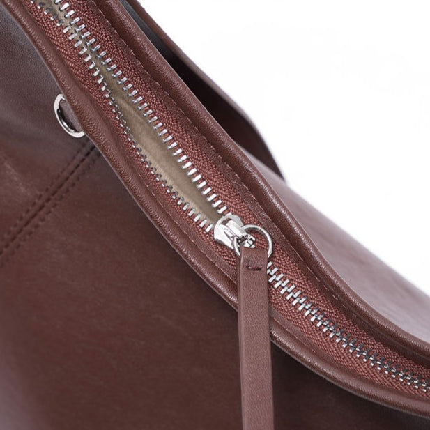 حقيبة هيريتاج بوسطن جلد طبيعي - حقيبة بولينغ كلاسيكية بمقبض علوي