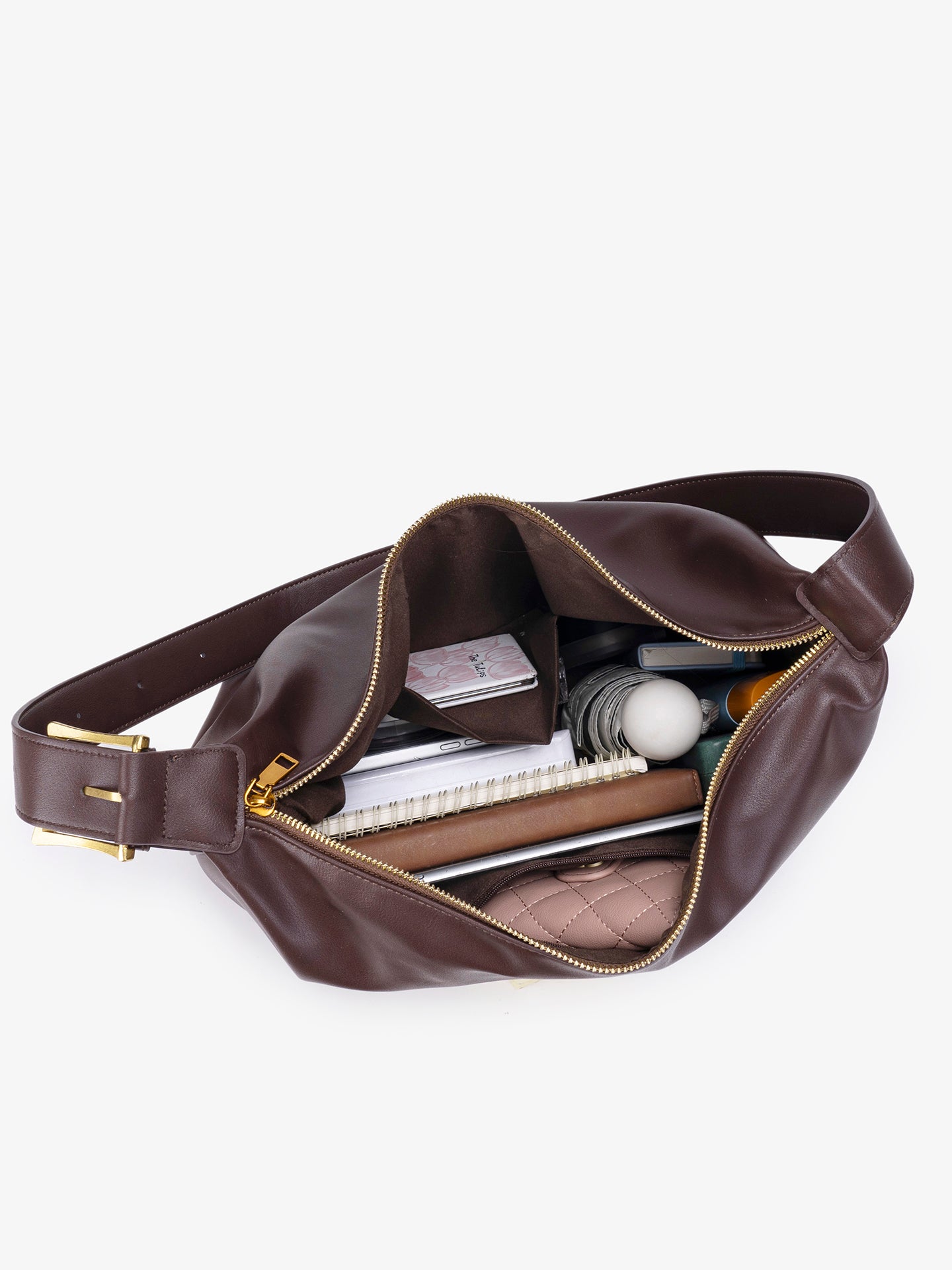 Modern Classic Large Capacity Vegan Eco-Leather Hobo Bag