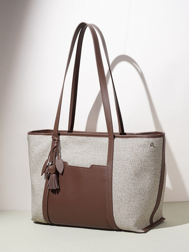 Minimalist Canvas Spacious Tote Clutch Bag
