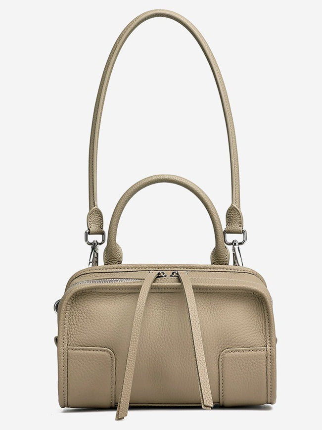 Chic Genuine Leather Boston Clutch Bag