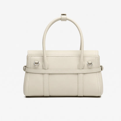 Sleek Genuine Leather Flap Satchel Clutch Bag
