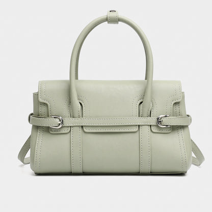 Sleek Genuine Leather Flap Satchel Clutch Bag