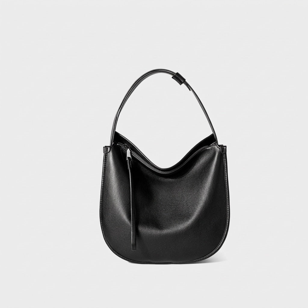 Borsa Tote Morbida in Vera Pelle da Donna in Stile Lazy Chic con Grande Capacità