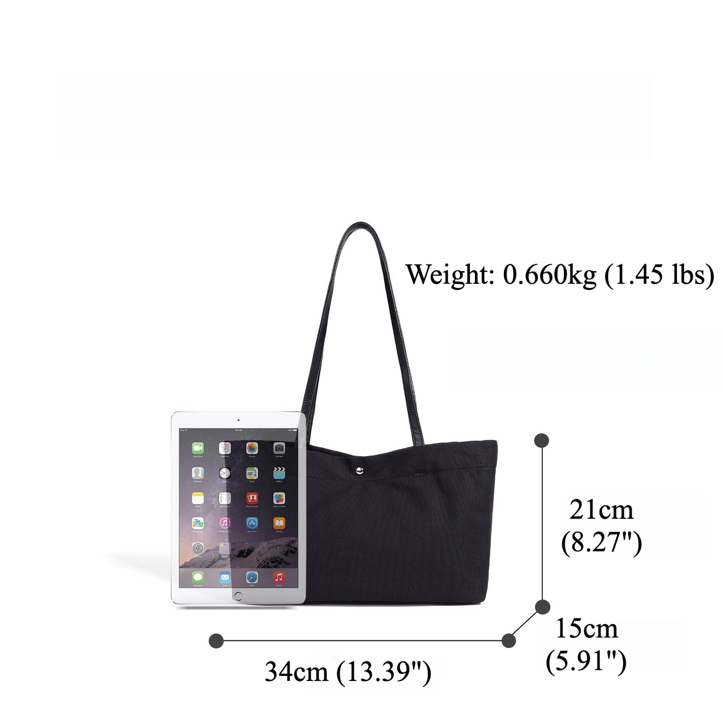 Casual Linen Canvas Tote Clutch Bag