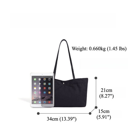 Casual Linen Canvas Tote Clutch Bag