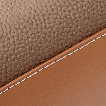 Borsa a tracolla strutturata con manico superiore in pelle minimalista di lusso da donna