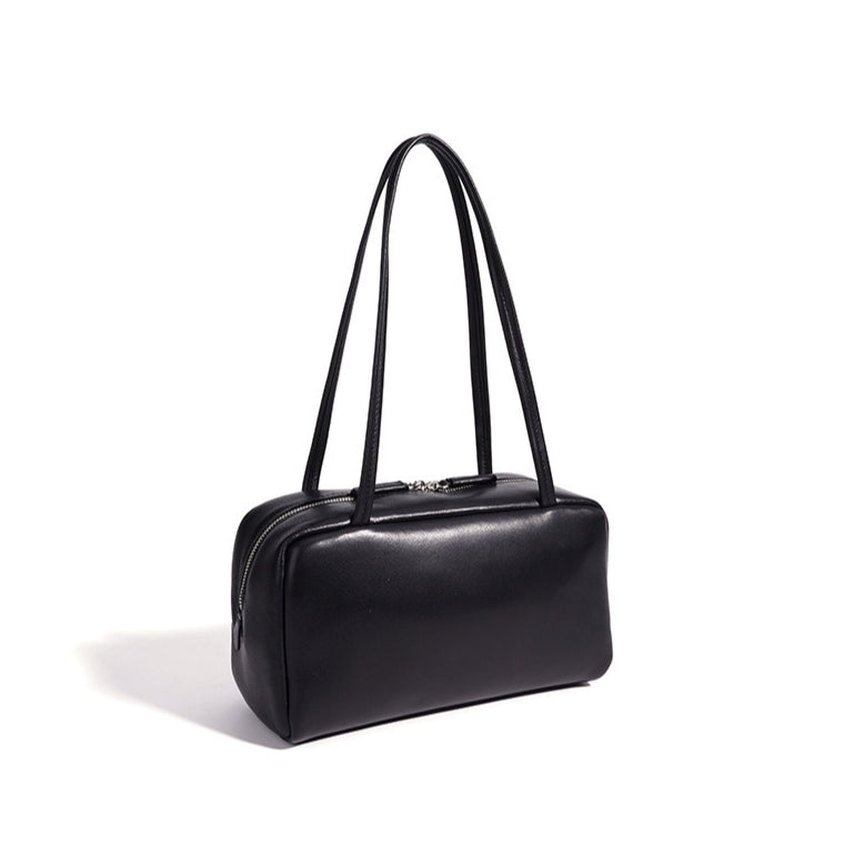 Minimalist Genuine Sheepskin Bowling Clutch Bag