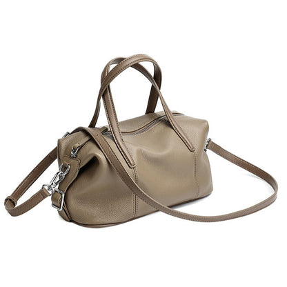Supple Pebbled Texture Genuine Leather Pillow Clutch Bag