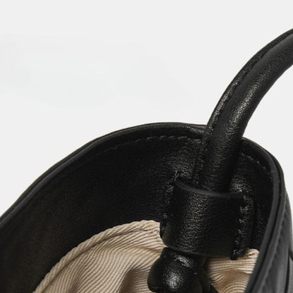 Handgefertigte gewebte Premium-weiche Echtleder-Schafsfell-Umhänge-Bucket Bag