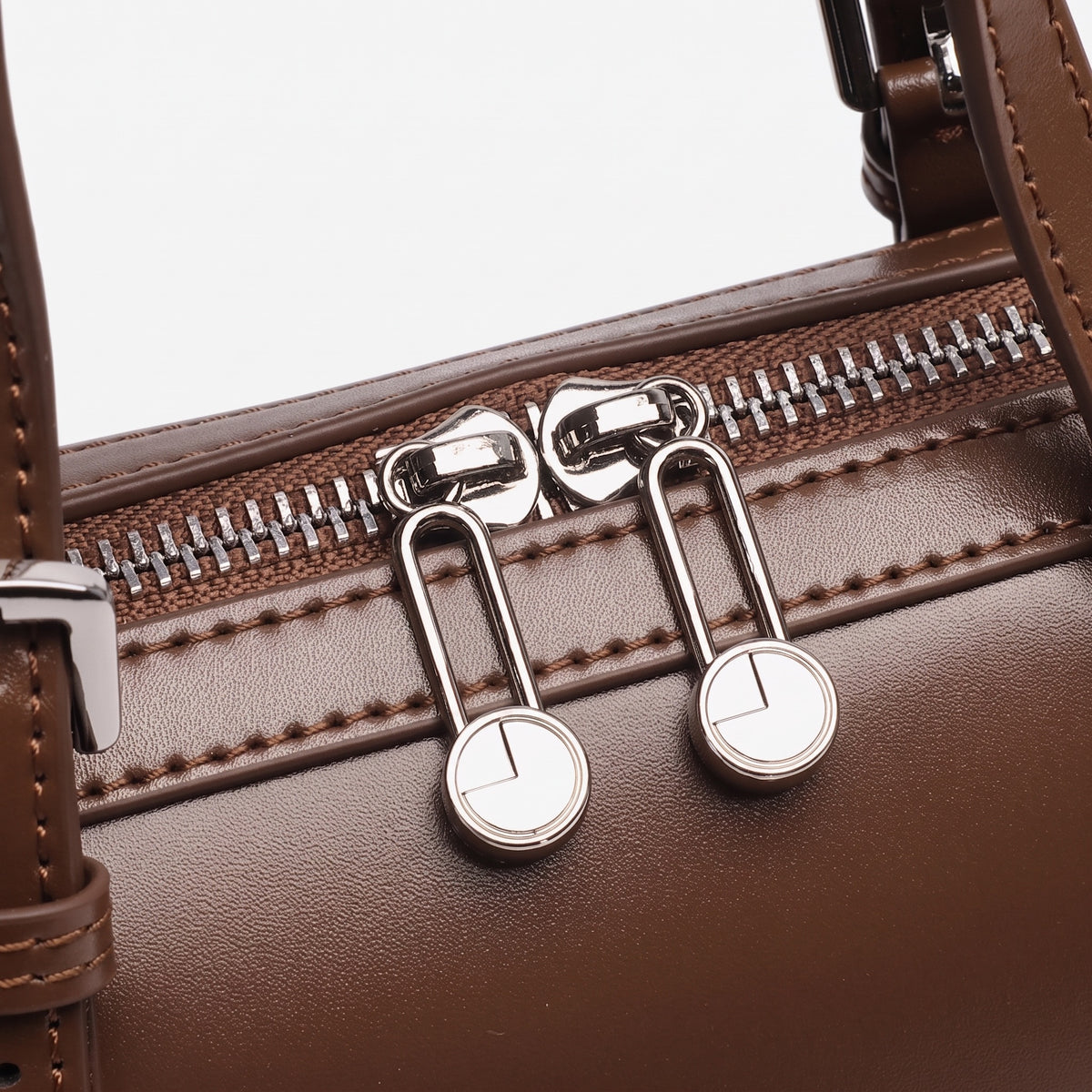 Retro Maillard Genuine Leather Boston Barrel Bag