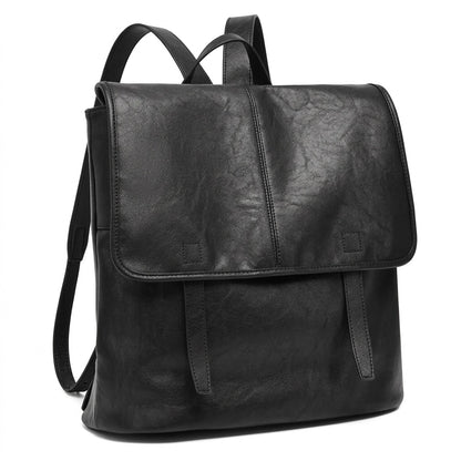Vintage Casual Genuine Leather Flap Backpack