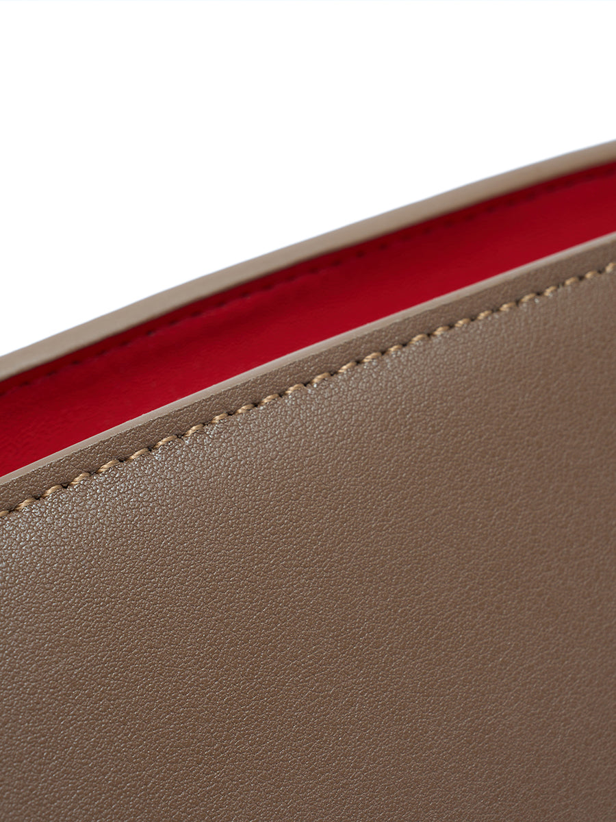Graceful Genuine Leather Baguette Clutch Bag